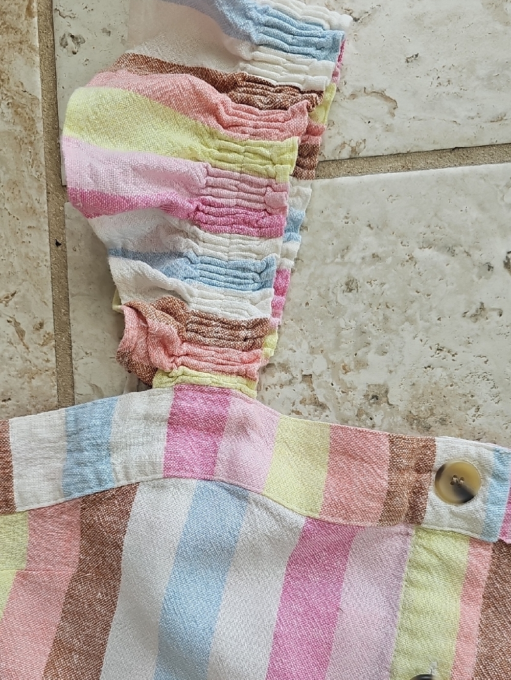 J. Crew Multicolor Striped Ruffle Tank Top - Picture 6 of 8